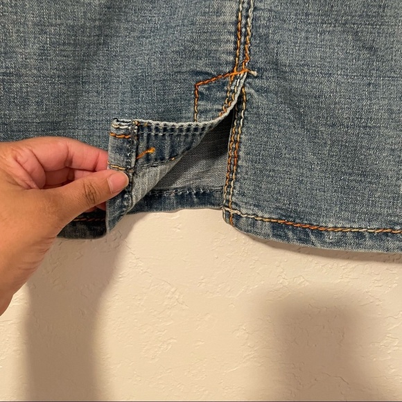 Crest Jeans The Collection‎ Distressed Embellished Denim Skirt Sz: 23/24​ - Picture 11 of 11